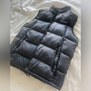 Columbia Puffer Vest Omni Heat Insulated Lightweight White Out sz S